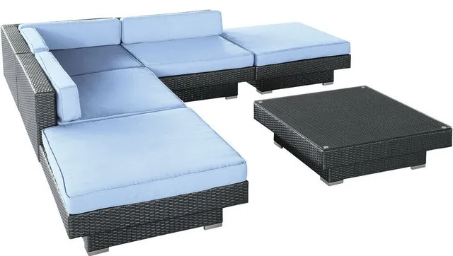 Новый дизайн Sunny 6 Piece открытый плетеный секционный диван|set|set sofaset 2 |