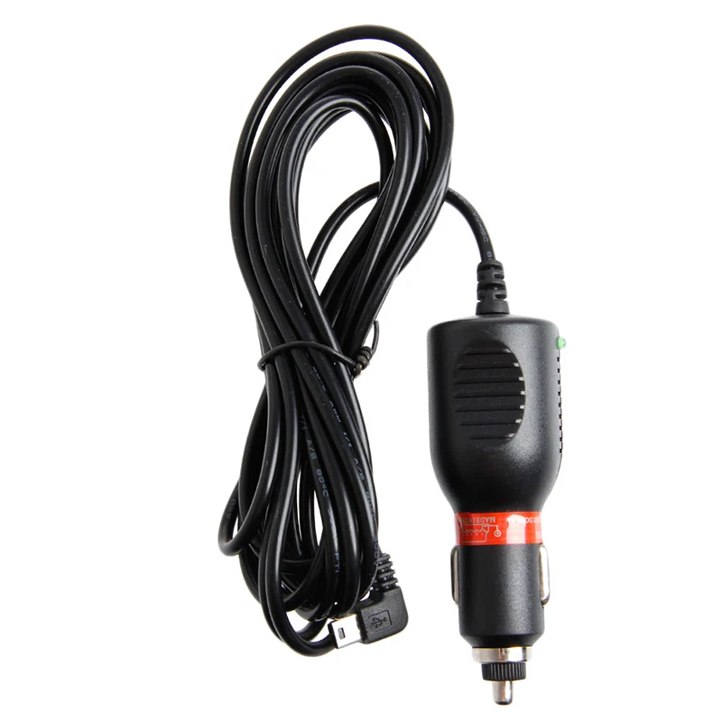 Мини USB автомобильный адаптер питания постоянного тока зарядный Шнур кабель для