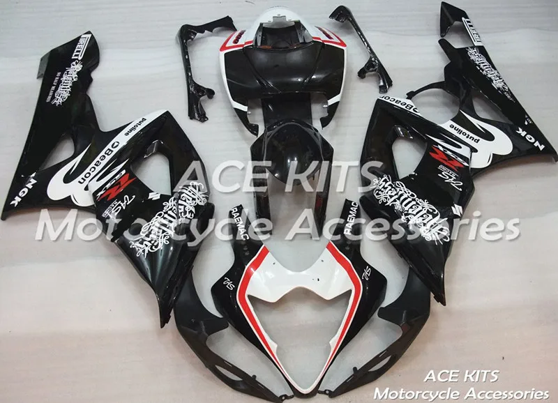 

New ABS motorcycle Fairing For SUZUKI GSX-R1000K5 2005 2006 Injection Bodywor astonishing Red Black ACE No.19