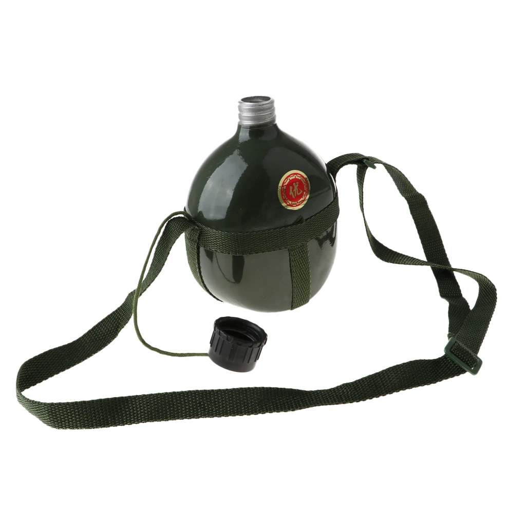 Уличная бутылка для воды армейского зеленого цвета с алюминиевым контейнером