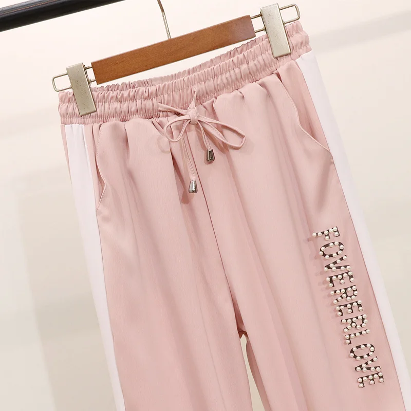 Повседневный Спортивный костюм женский комплект 2019 Лето Новая мода