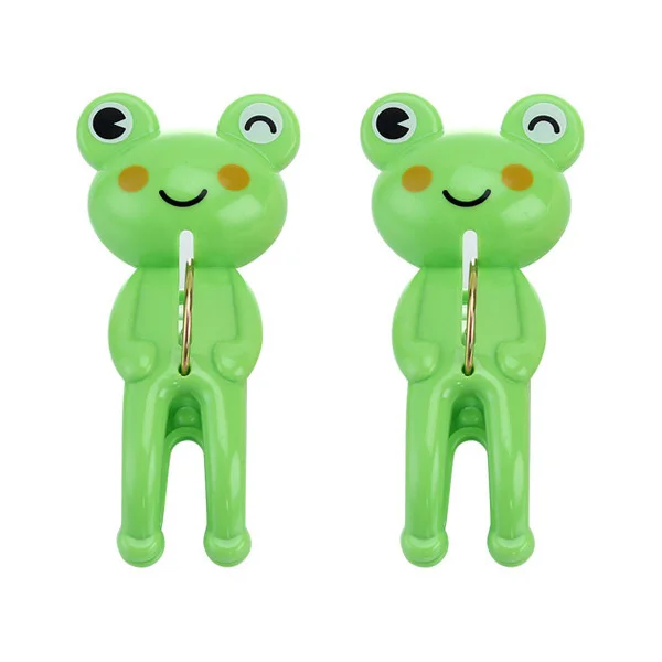2pc frog 2 шт. креативные прищепки для одежды милая лягушка медведь Прачечная Висячие булавки для одежды пляжные полотенца зажимы зажим для одеяла бытовые прищепки - Цвет: 2pc frog