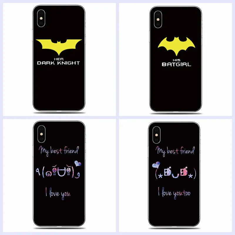 YAZHYUJE Новый Мягкий ТПУ пара BFF лучший друг телефон чехол для Iphone 7 8 6 6S Plus X XS MAX XR 5S SE
