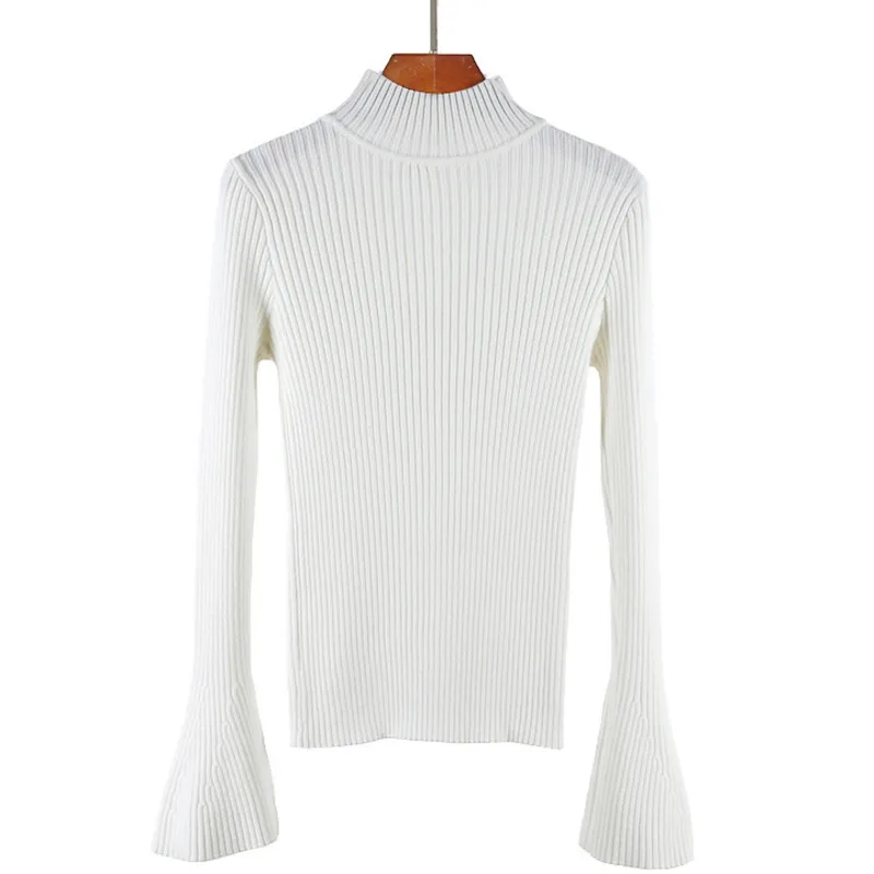 Осенне-зимний вязаный свитер 2020 в Корейском стиле с высоким воротником и