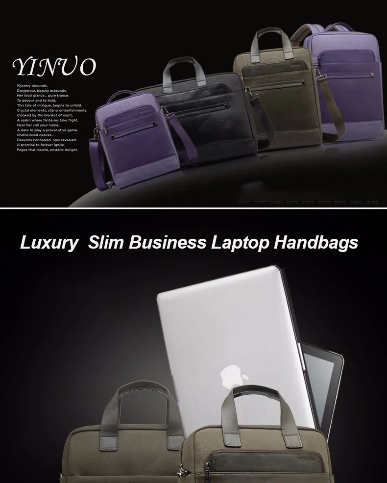YINUO 13-1" laptopmessenger мешок, топ нейлон Водонепроницаемый+ Натуральная кожа Сумочка для Тетрадь/Macbook с плечевой ремень ручки