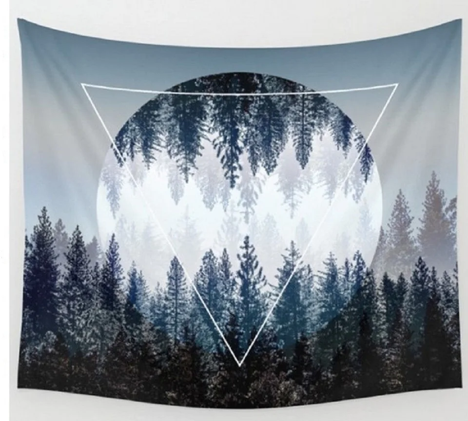 Деревянная Луна горное небо ночной плащ богемский индийский Гобелен Мандала