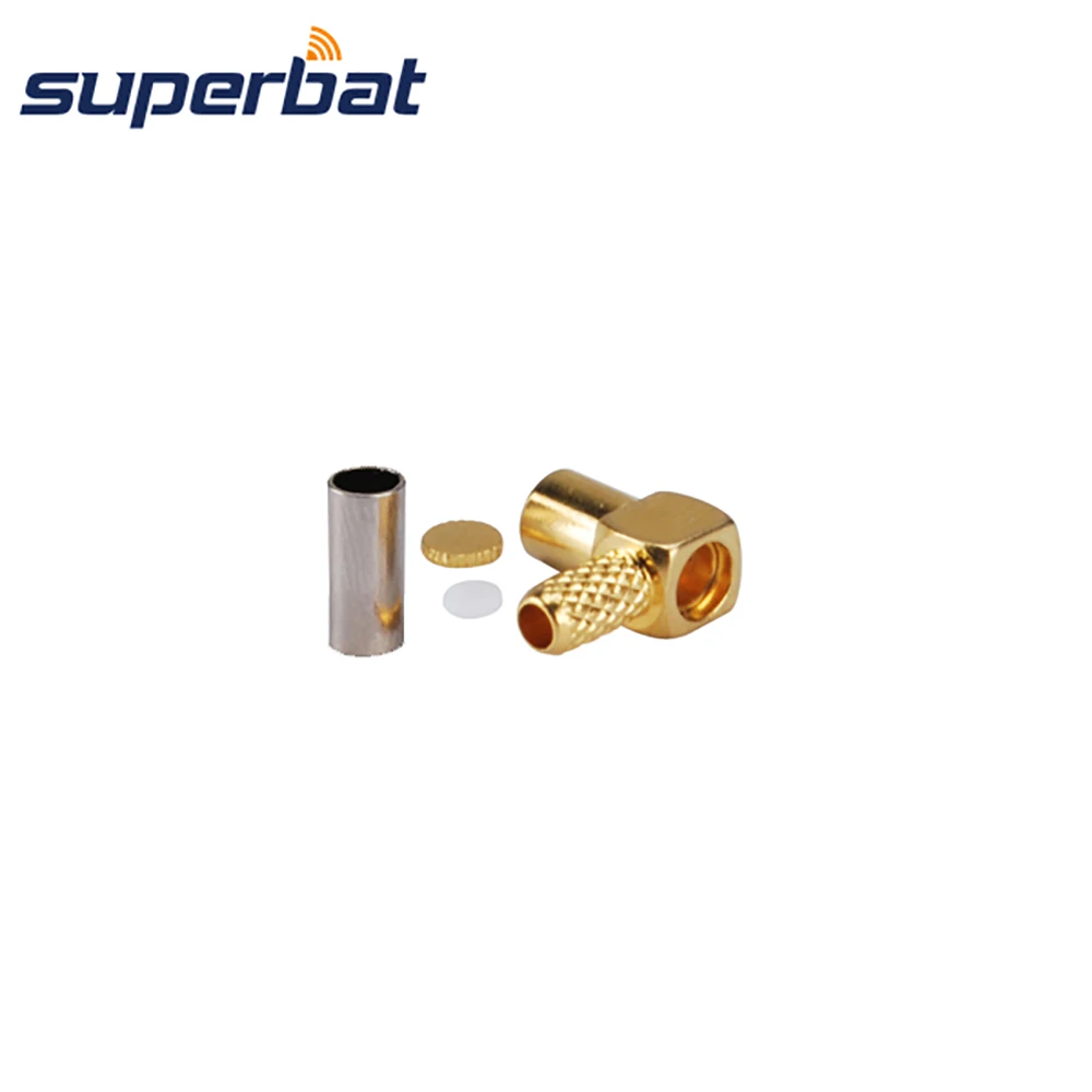 

Superbat MMCX Crimp Female Right Angle 50 Ohm RF Coaxial Connector for Cable RG174,RG188A,RG316,LMR100