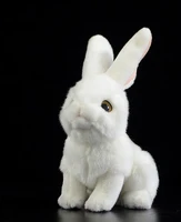 cute little rabbit stuffed toy super cute white rabbit doll simulation rabbit animal gift 20cm