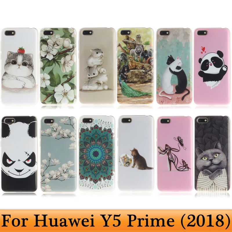 Для Huawei Y5 2018 Prime задняя крышка силиконовый мультяшный чехол для телефона на Coque