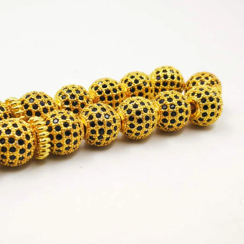 Роскошный Tasbih 33 Медные Бусины инкрустация Цирконом Eid al-Adha Подарочный браслет