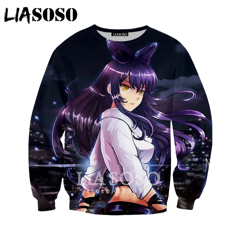 21 LIASOSO Осень Новые мужские и женские модные толстовки 3D принт Аниме RWBY Толстовка длинный рукав хип хоп Harajuku пуловер B012-19 - Цвет: 21