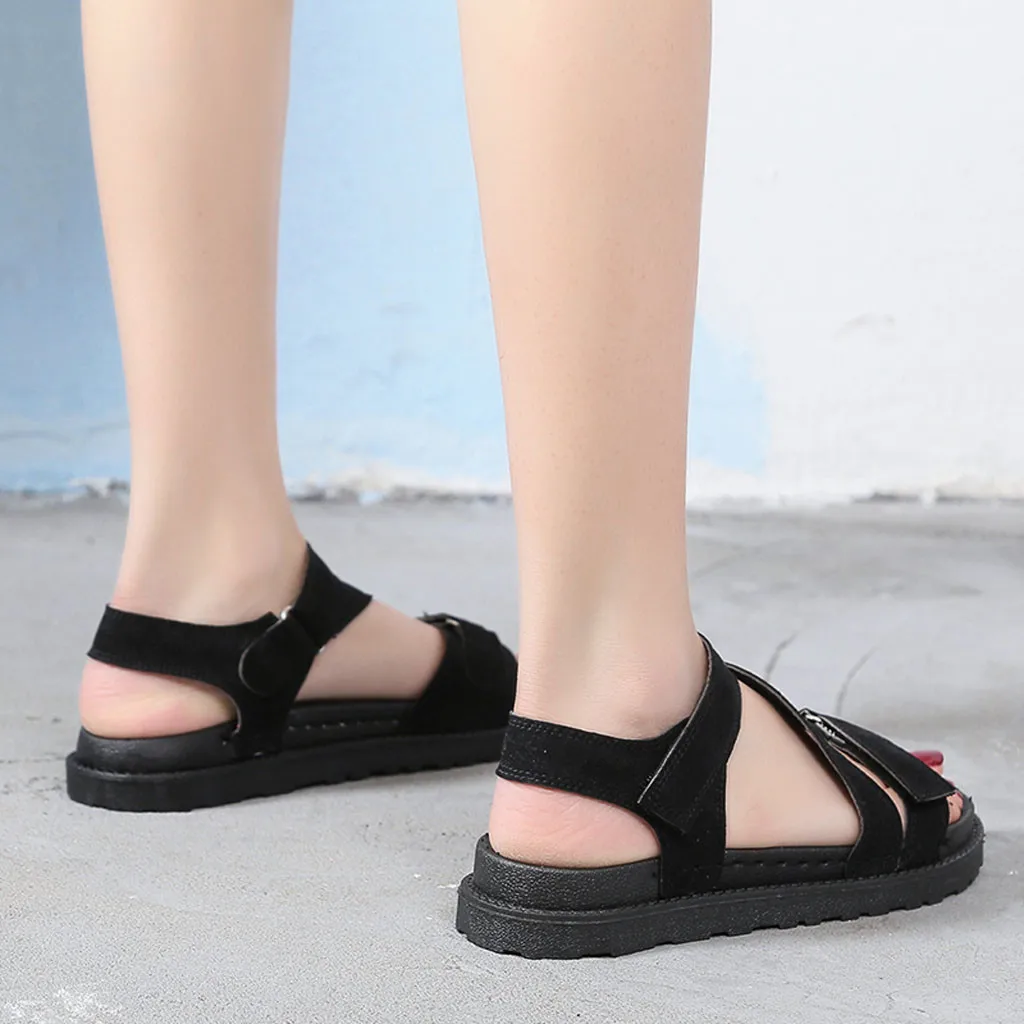 SAGACE женские сандалии на плоской подошве с открытым носком обувь в римском стиле