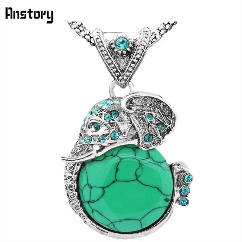 Кулон Слон Природный камень Цепочки и ожерелья для Для женщин Винтаж Посмотрите