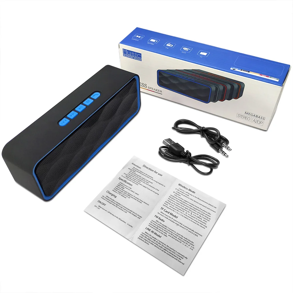 Портативная Bluetooth Колонка HENZIN беспроводная стерео колонка FM радио USB AUX TF карта
