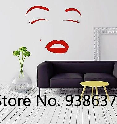 Макияж для лица косметика губ Наклейки на стены салона красоты украшения окна