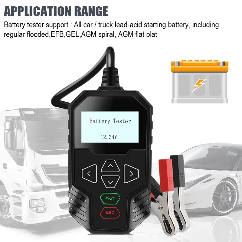 OBDPROG MT300 12 В 24 автомобиль грузовик Батарея тестер 2000CCA 220AH OBD2 инструмент