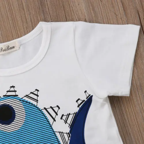 Новинка 2018 футболка с коротким рукавом и шорты в полоску для маленьких мальчиков