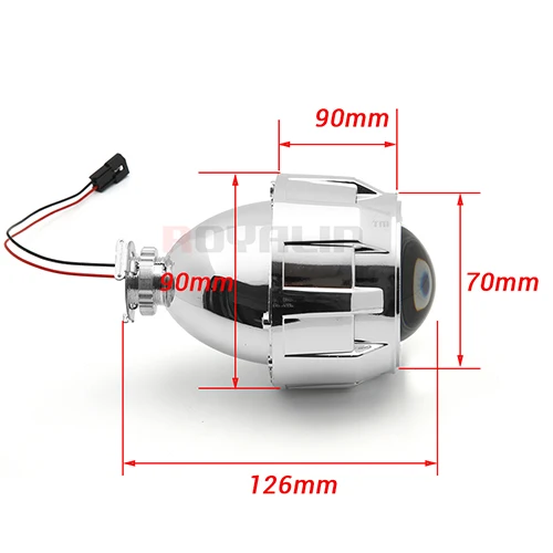 ROYALIN новейшие линзы 2,5 ''Bi-xenon HID H1 проектор Объектив LHD VER 8,1 для H1 H4 H7 авто освещение модифицированное авто-Стайлинг использование лампы H1 - Цвет: Sliver shrouds