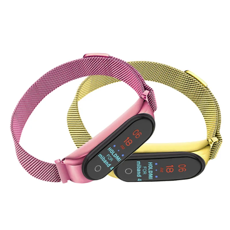Mi band 4 браслет mi lanese магнитный ремешок для Xiaomi Band смарт металлический Сменный