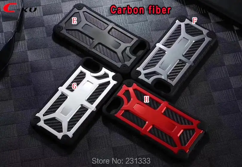 C-ku Hybrid Armor Hard PC TPU Case For Iphone X 8 8TH 7 PLUS 7PLUS 6 6S SE 5 5S Carbon firber Litchi Shockproof Skin Luxury 1pcs | Мобильные