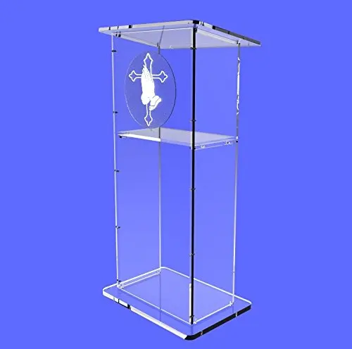 Fixture Displays Clear Acrylic Lucite Podium Pulpit Lectern 45 Tall made in china acrylic desk lectern modern design acrylic lectern