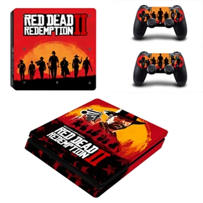 YSP4S-2396 Red Dead Redemption 2 стикер кожи для playstation 4 PS4 SLIM контроллеры консоль наклейки Play Station 4 Slim виниловые наклейки - Цвет: YSP4S-2396