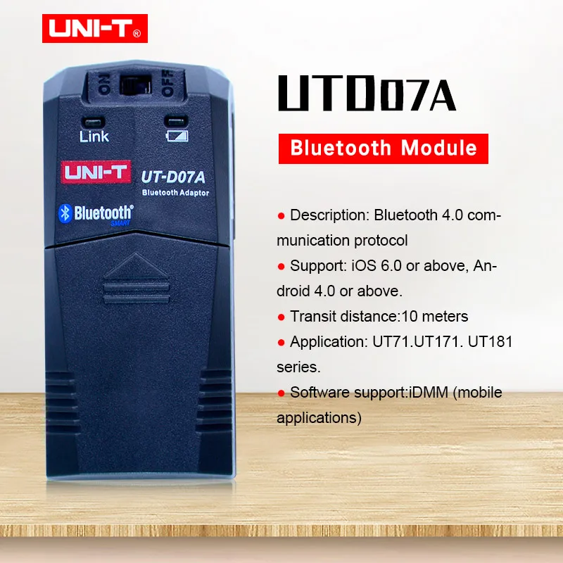 Bluetooth модуль UNI T UTD07A для цифровых мультиметров адаптер UT181A UT171A и UT71E|Мультиметры| |