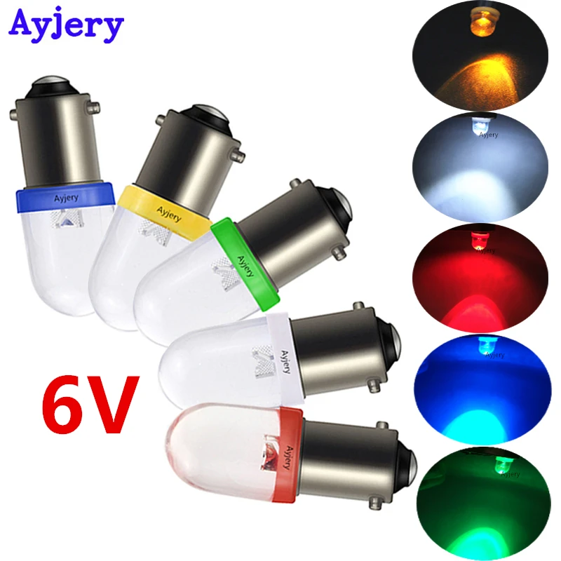 AYJERY 1000 шт. 6 в 3 В постоянного тока BA9S 1 светодиодный F8 SMD T4W T11 выпуклая линза белый