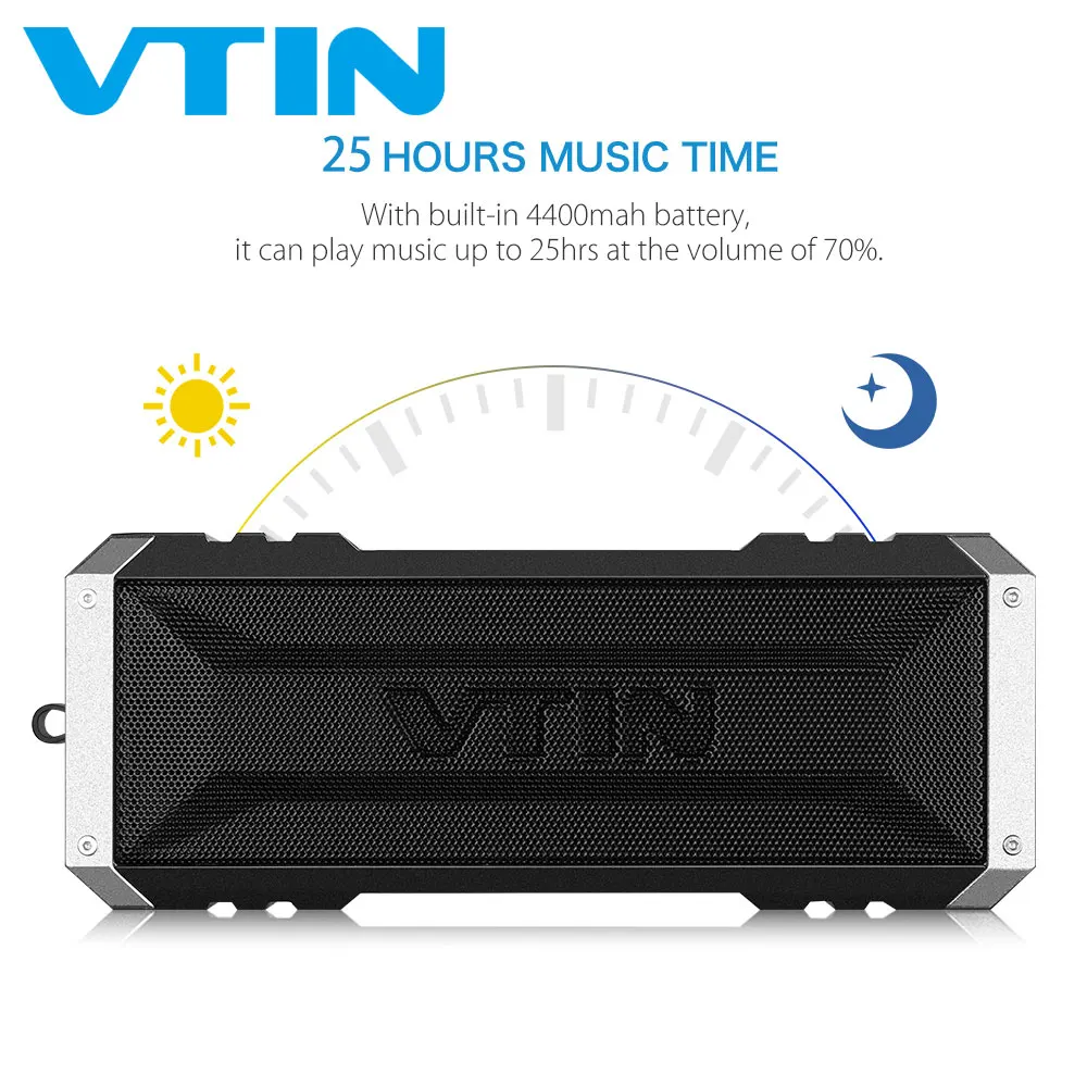VTIN Punker Bluetooth динамик водонепроницаемый динамик s 20 Вт драйверы стерео звук портативный открытый динамик с микрофоном