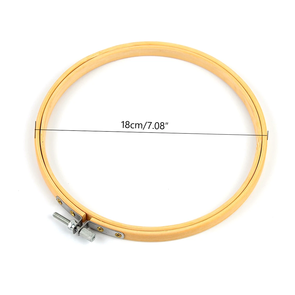 18cm DIY Needlecraft Cross Stitch Machine 13-36CM 11Size Bamboo Frame Embroidery Hoop Ring Round Loop Hand Household Sewing Tools - Цвет: 18cm