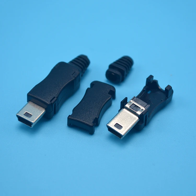 MINI 5P проводной тип сделай сам штекер mini USB с оболочкой четыре комплекта T порт