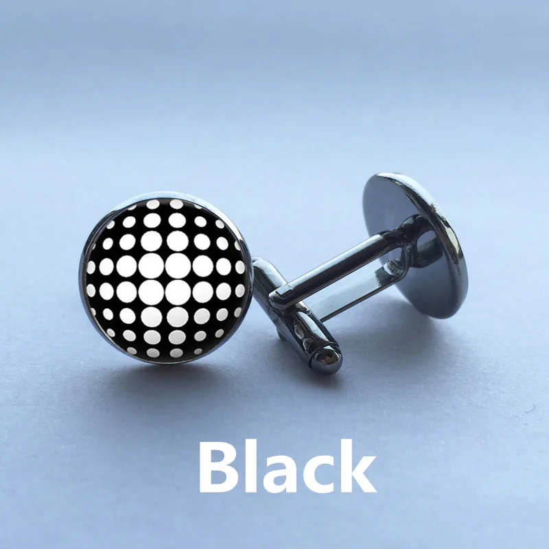 Hot glass dome cufflinks Polka Dot cuff links | Украшения и аксессуары
