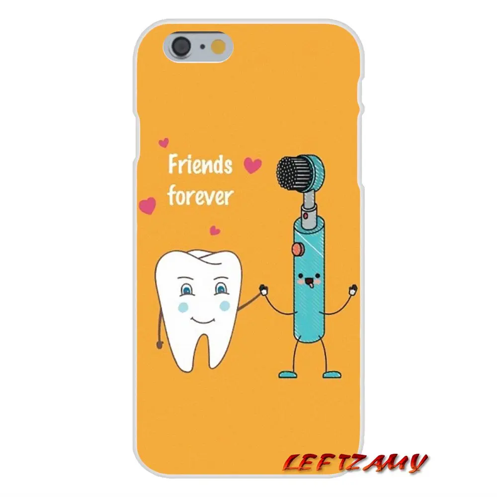 Cute Cartoon Dentist Dental Crowned Tooth Mobile Phone Cases For iPhone X XR XS MAX 4 4S 5 5S 5C SE 6 6S 7 8 Plus ipod touch | Мобильные