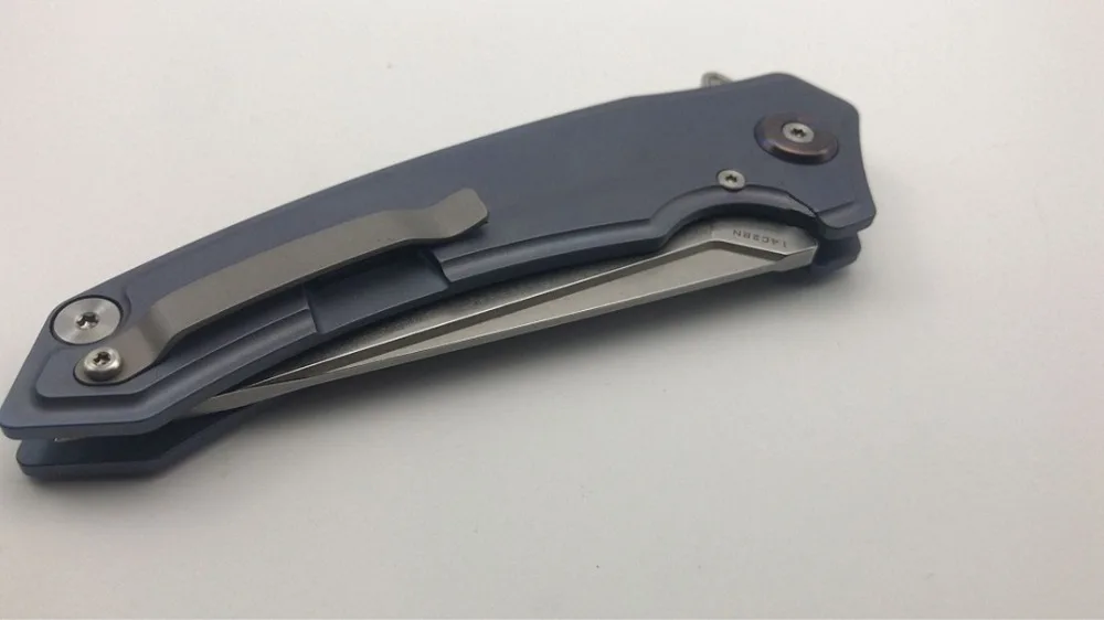 Синий титановый Maxace HENG 14c28 стальной потертый подшипник Флиппер компактный походный нож