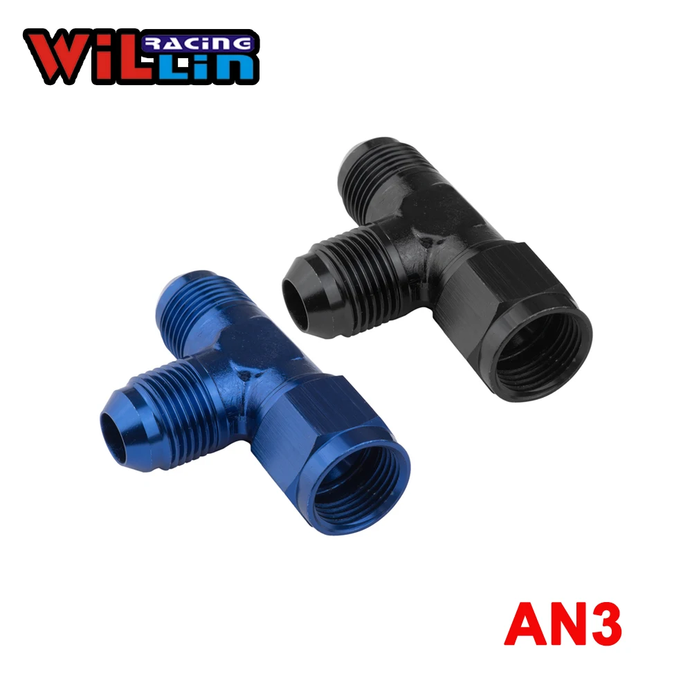 WILLIN 2 Φ AN03 Male AN3 TEE Female Swivel On Run алюминиевый адаптер для охлаждения масла