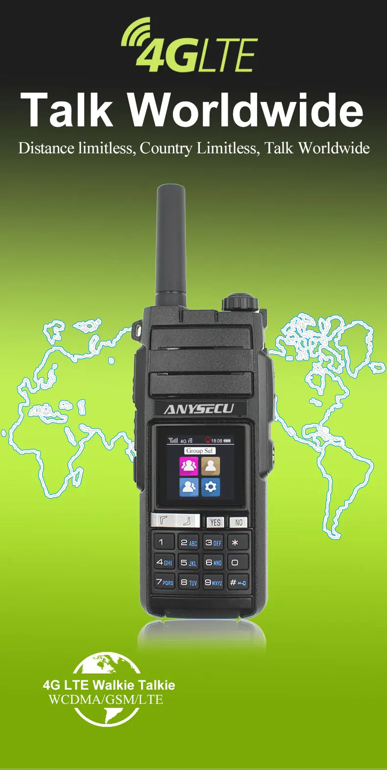 4G LTE Android Walkie Talkie 4G-HD700 сетевой телефон Радио прочное переговорное устройство смартфон Настоящее PTT радио