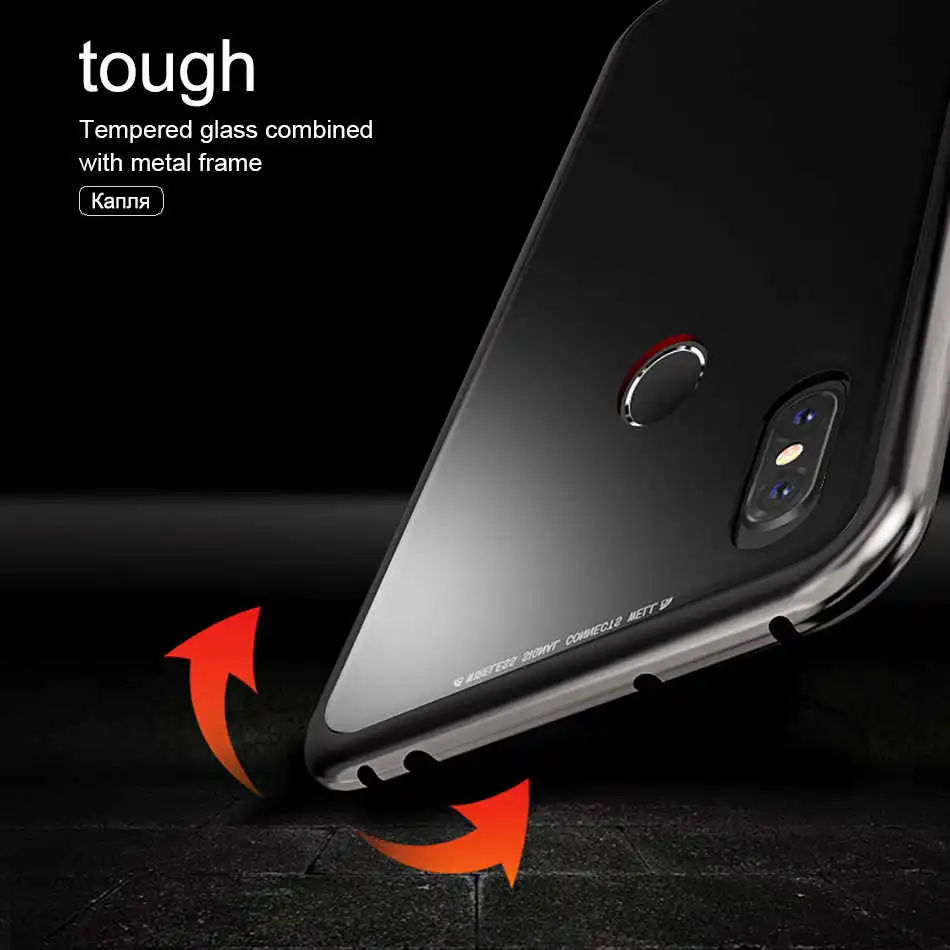 Магнитный адсорбционный чехол Олаф для Xiaomi mi 8 SE A2, прозрачный Магнитный чехол из закаленного стекла для Red mi 6 Note 5 Pro, задняя крышка, бампер
