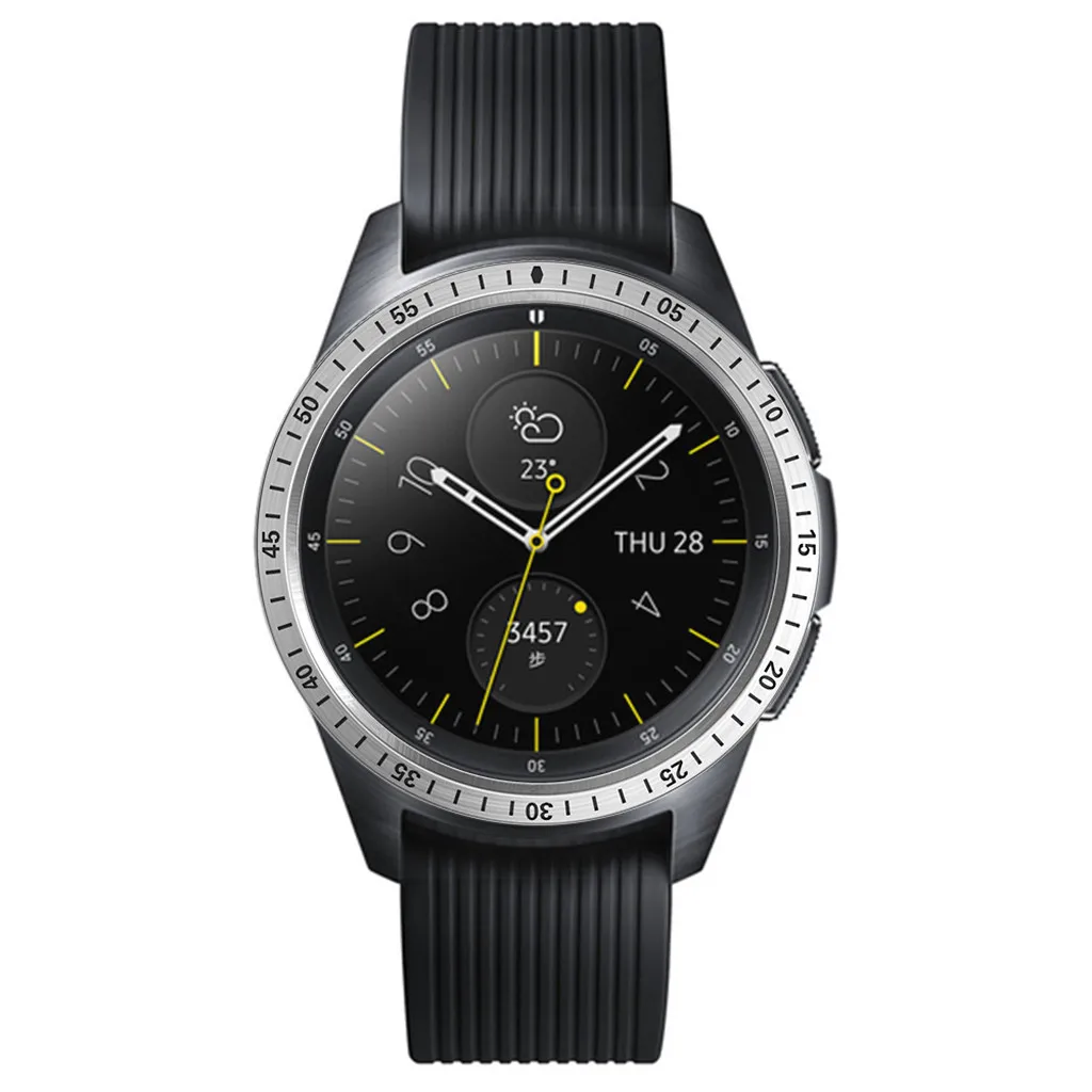 Модные украшения часов Аксессуары для samsung Galaxy Watch 42 мм, драгоценный камень кольцо клеющаяся крышка против царапин Металл Прочный