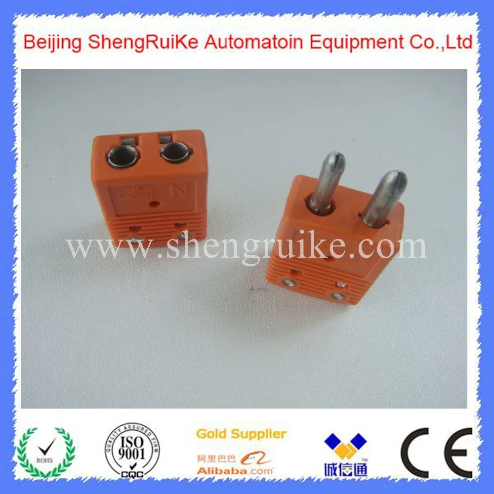 Стандартный разъем термопары N круглый полый штекер и гнездо аналогичный