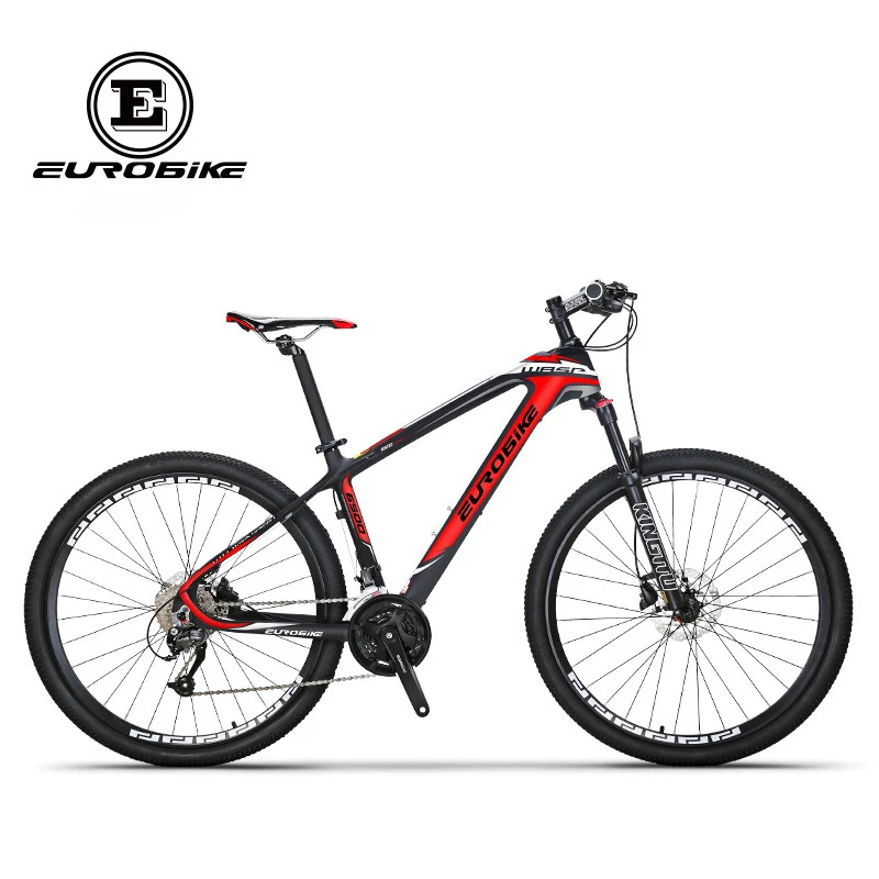 Красный Eurobike 27.5*16.5 дюймов углеродного волокна город горный велосипед 27 скорость 27.5 дюймов колеса гидравлический тормоз полный mtb Велосипеды - Цвет: Красный