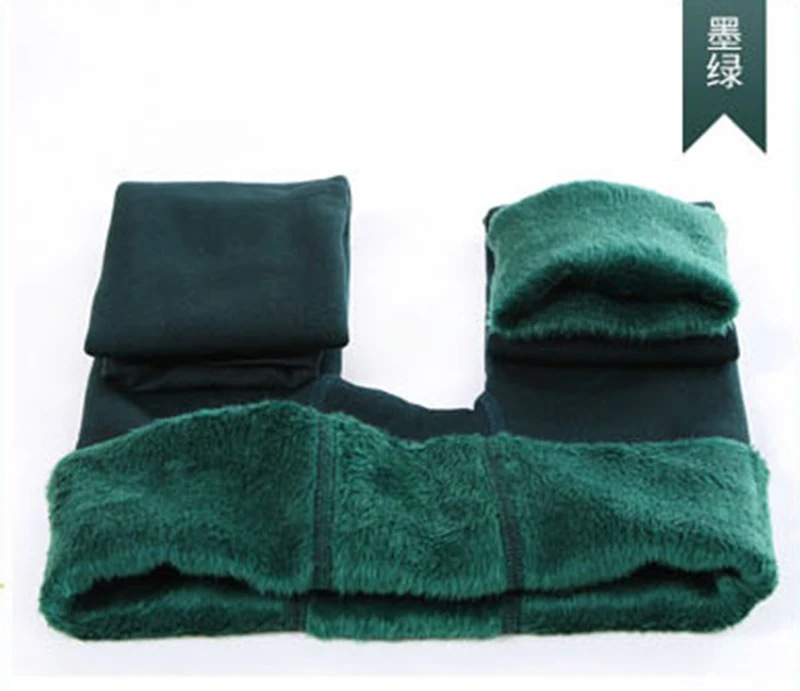 green 88 Хит, новые модные Сексуальные облегающие женские осенние и зимние эластичные и качественные плотные бархатные брюки, теплые колготки - Цвет: green 88