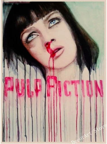 Винтажная Картина на холсте в стиле ретро Квентин пьюти художественная живопись