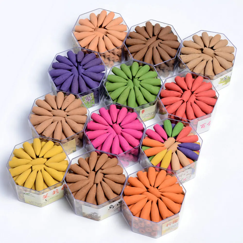 70 шт. конусы для ароматических благовоний розовая жасмин лаванда османтус Сакура