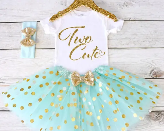 Изготовленный На Заказ Two Cute прелестное 2nd боди на день рождения для девочки