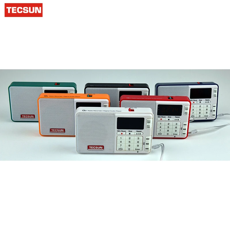 Бесплатная доставка TECSUN Q3 FM стерео Карманный диктофон MP3 плеер Радио 76 108|tecsun q3|radio