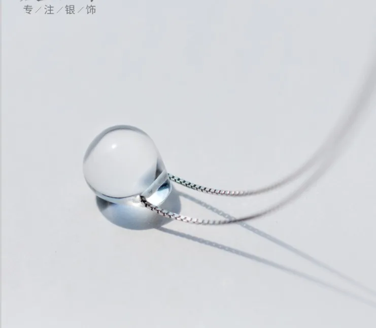 Женское ожерелье из серебра 925 пробы подвеска с кристаллами от Swarovski Корейская