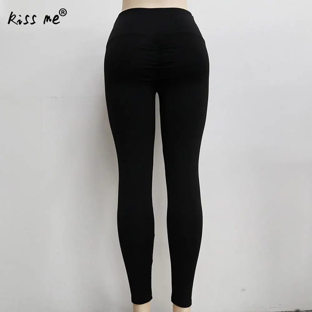Оптовая продажа однотонные штаны для йоги женские летние спортивные Леггинсы