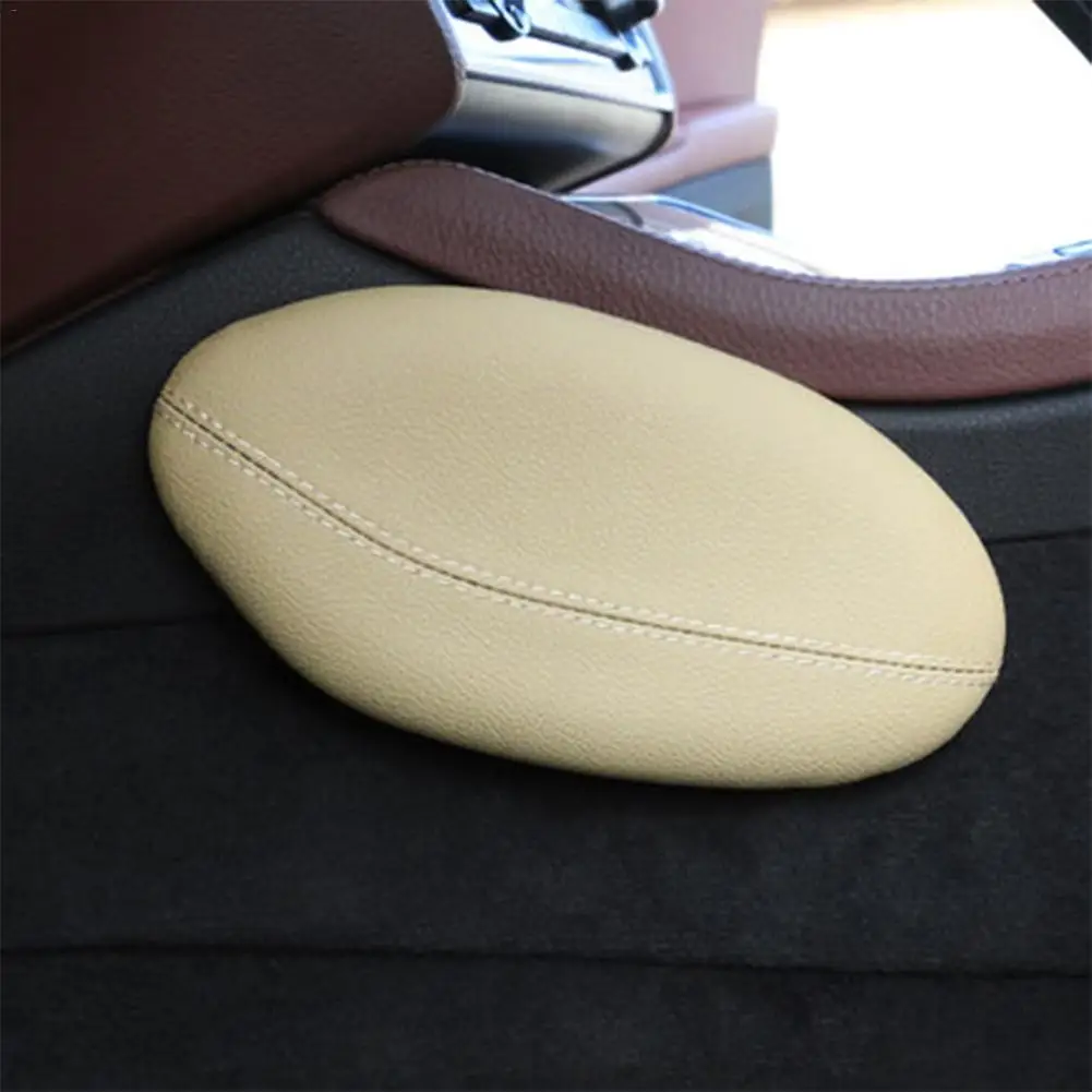 Beige Автомобильная подушка для поддержки ног, подушка для поддержки ног, подушка для автомобильного сиденья, Кожаная подушка для ног, наколенник, подушка для поддержки бедра, внутренние автомобильные аксессуары - Название цвета: Beige