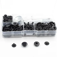50 sets lot 633 button spring clasp12 5mm black snaps rivet clothing accessoriesmetal buttons metal snap t8 t5 t3