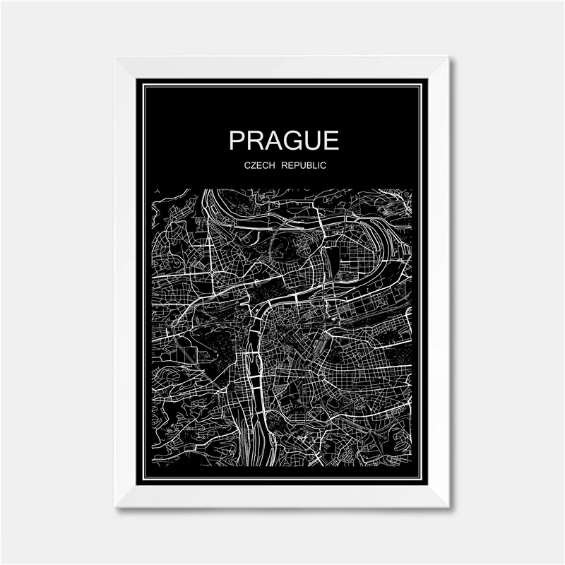 Рио де Жанейро Бразилия город Карта мира Плакат абстрактный Рисунок с покрытием